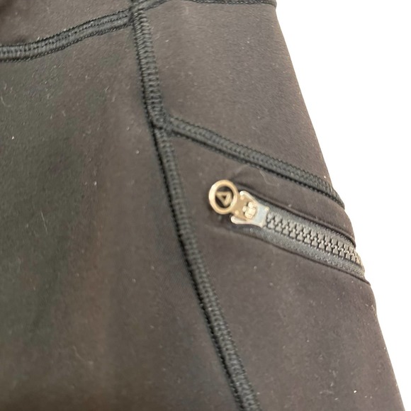 Ivivva by Lululemon Black Leggings Sheer bottoms sz 10 - Picture 4 of 9